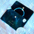 Bracelet en agate bleu clair | Argent sterling 925 | Pierre précieuse en forme de champignon en verre Firefly